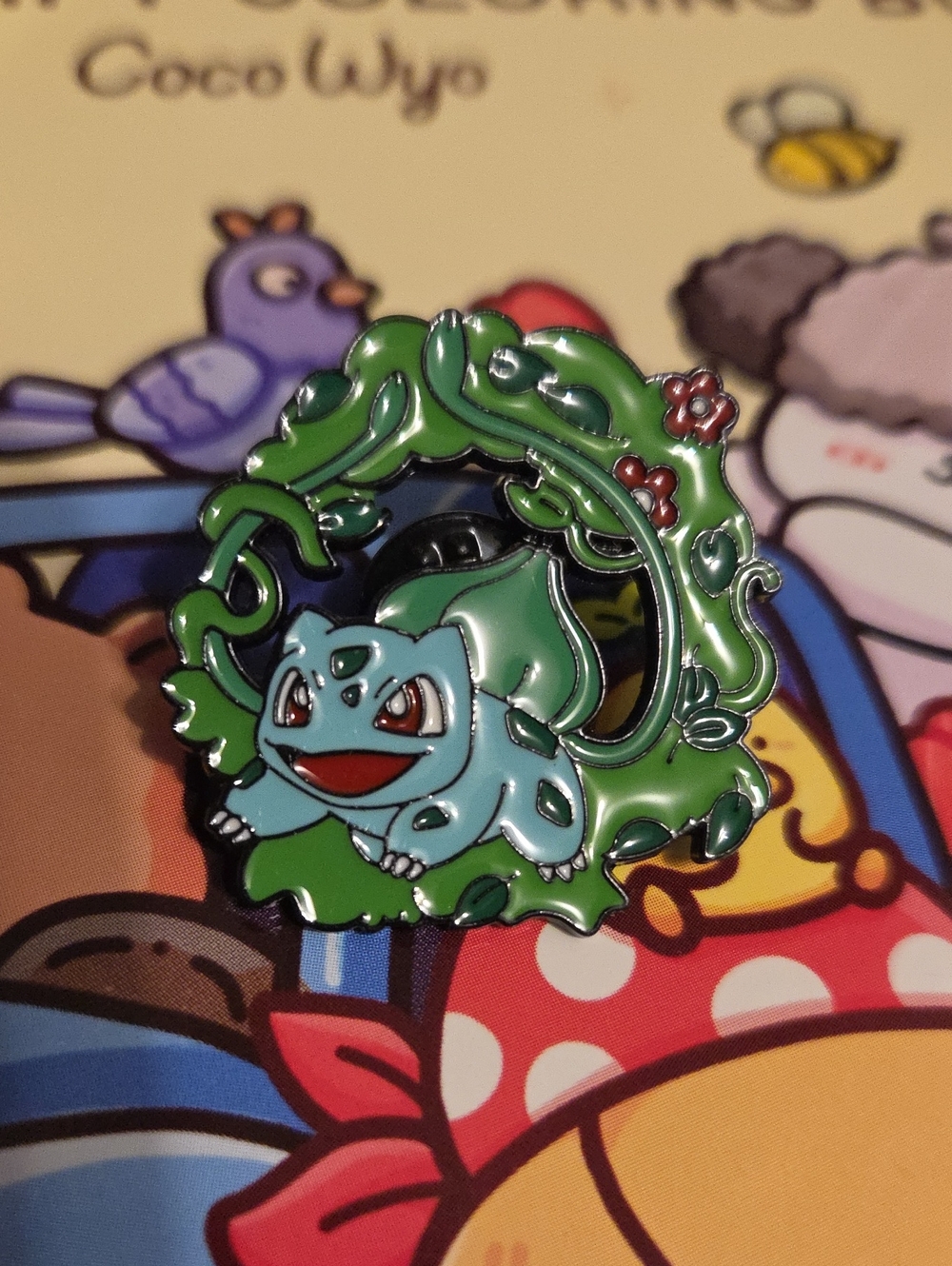 Pokemon Green & Blue Bulbasaur Enamel Pin